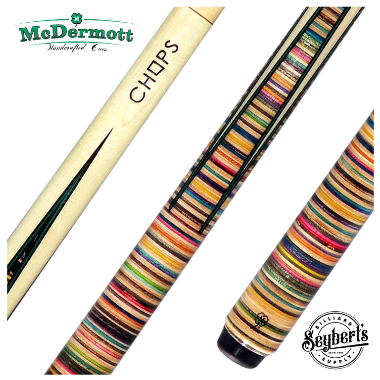 McDermott Chops Sneaky Pete Skateboard Pool Cue - Horizontal Design