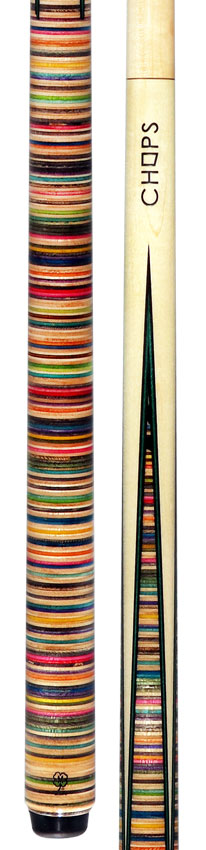 McDermott Chops Sneaky Pete Skateboard Pool Cue - Horizontal Design
