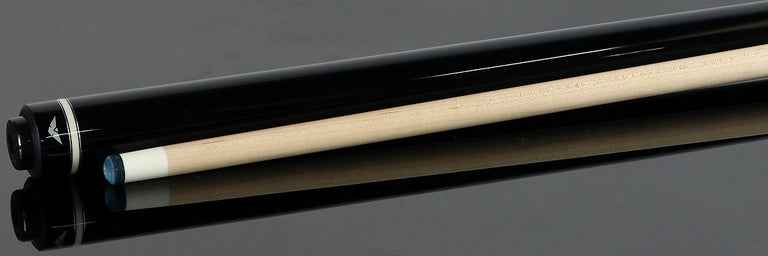 Cueroc White with Black and Silver Sport Graphic No Wrap Pool Cue