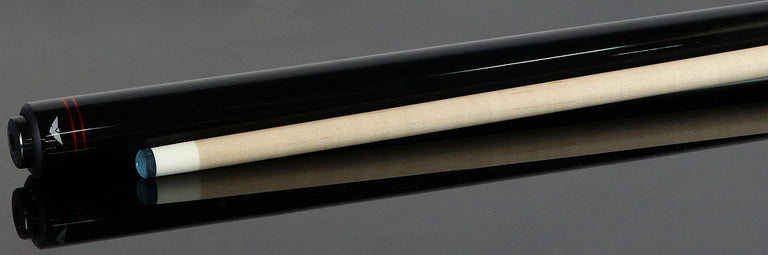 Cueroc Black with Red Sport Graphic No Wrap Pool Cue