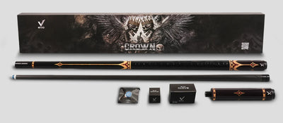 EVO Crown Royal Black Pool Cue with Black Crocodile Wrap Maxbing Edition