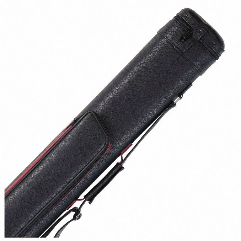 Designer Oval Polyform Piggy Back Red 2x4 Hard Pool Cue Case - CS24DHR-RD