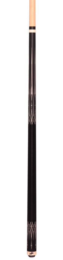 Dufferin Onyx Silver Play Cue with Linen Wrap