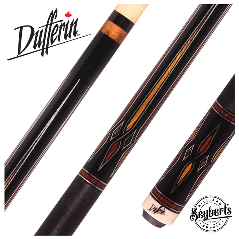 Dufferin Exotic Obsidian Play Cue with Linen Wrap