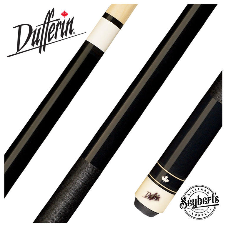 Dufferin Black Stain Pool Cue with Nylon Wrap