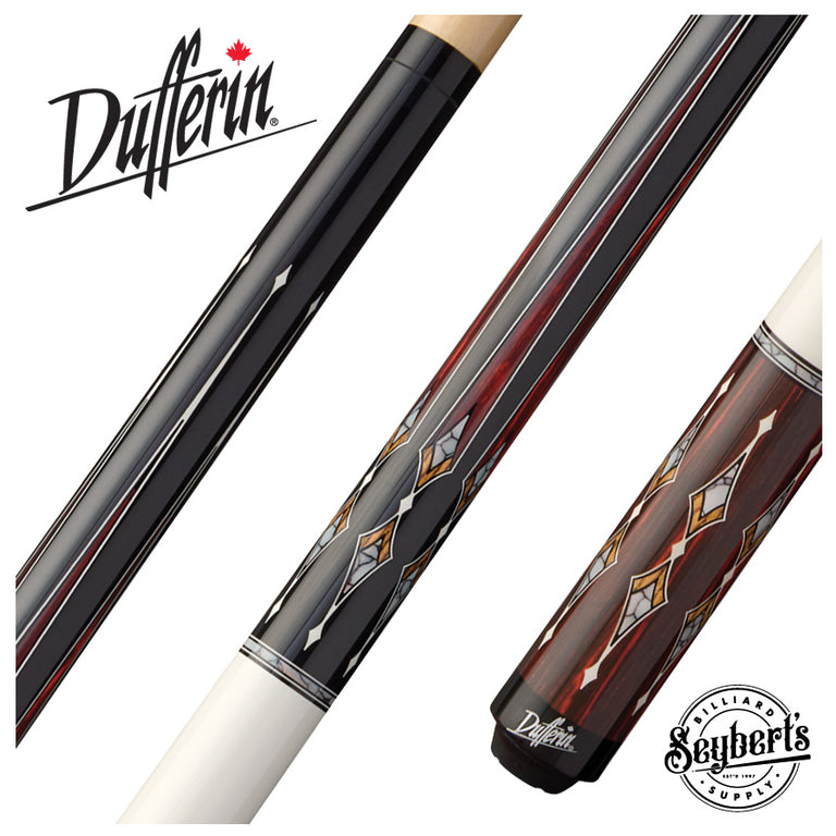 Dufferin Black/White and Rengas Wood Graphic Wrapless Pool Cue