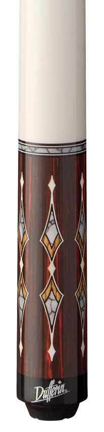 Dufferin Black/White and Rengas Wood Graphic Wrapless Pool Cue