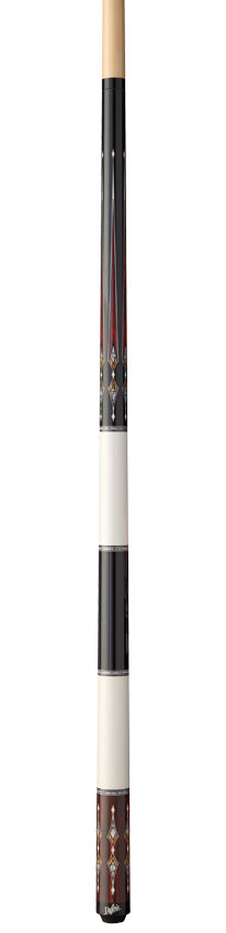 Dufferin Black/White and Rengas Wood Graphic Wrapless Pool Cue