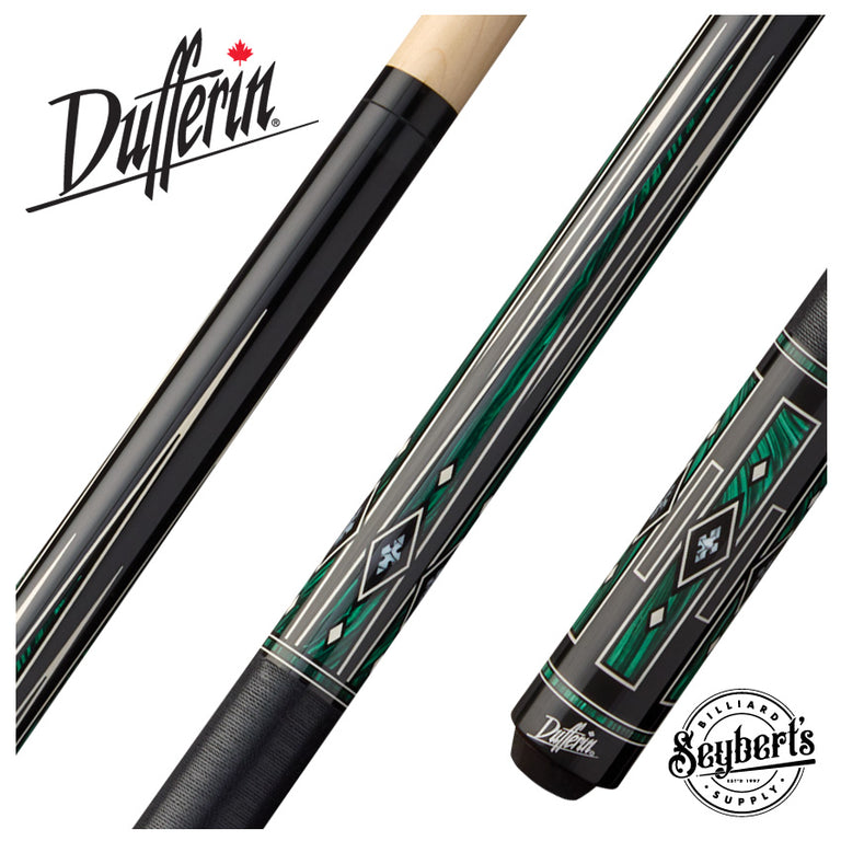 Dufferin Emerald Night Pool Cue with Linen Wrap