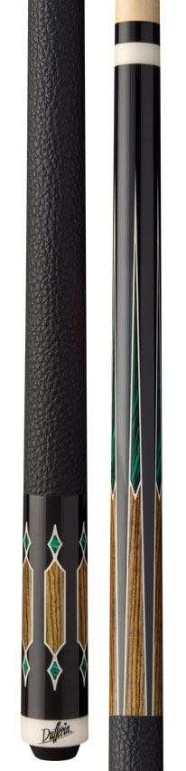 Dufferin Malachite Crown Pool Cue with Embossed Leather Wrap