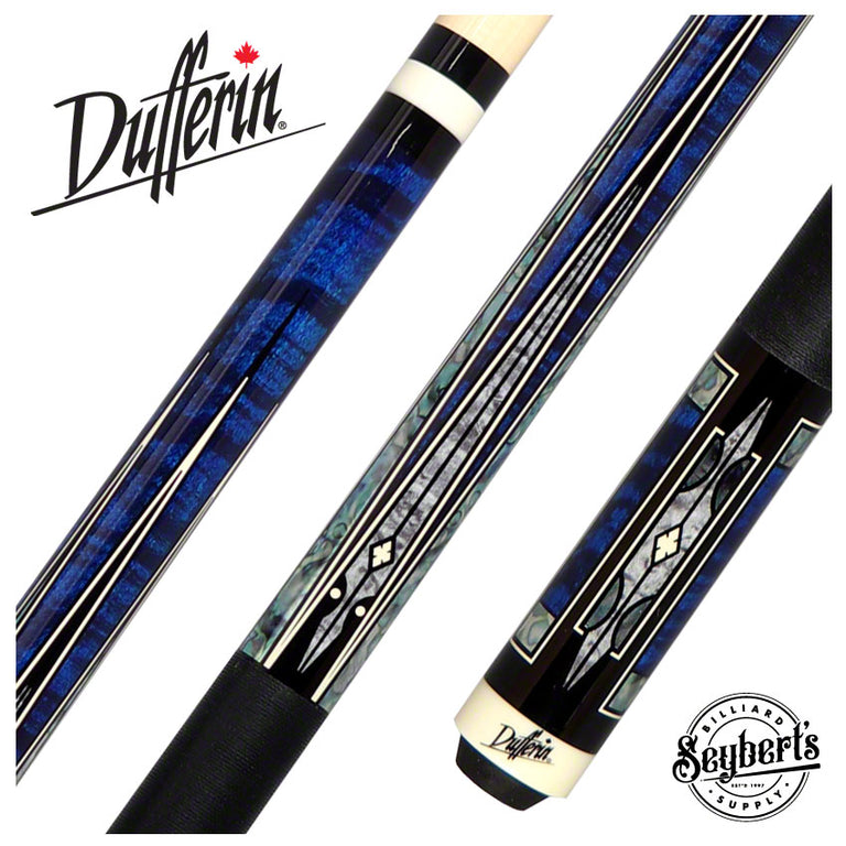 Dufferin D543 6 point Blue/Grey Graphic Pool Cue