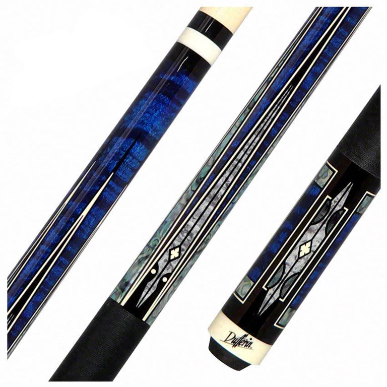 Dufferin 6 point Blue/Grey Graphic Pool Cue - D543