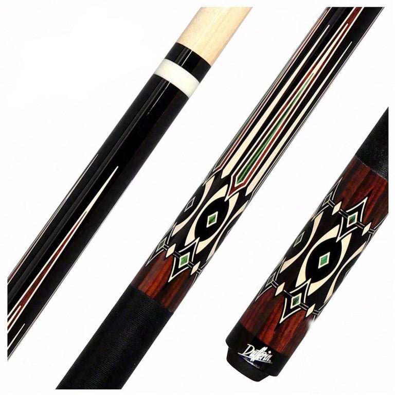 Dufferin 10 Point Black / Cocobolo Graphic Pool Cue - D544