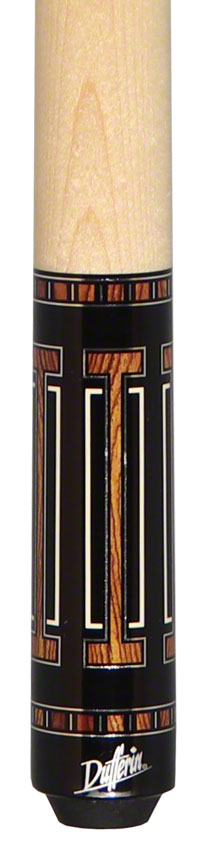 Dufferin D545 Grey Stain 6 point Bocote Graphic Pool Cue