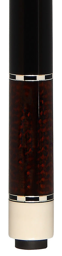 Pat Diveney Ebony 6-Point Snakewood Custom Cue With Honey Roast Trans-K & Maple LD Shaft