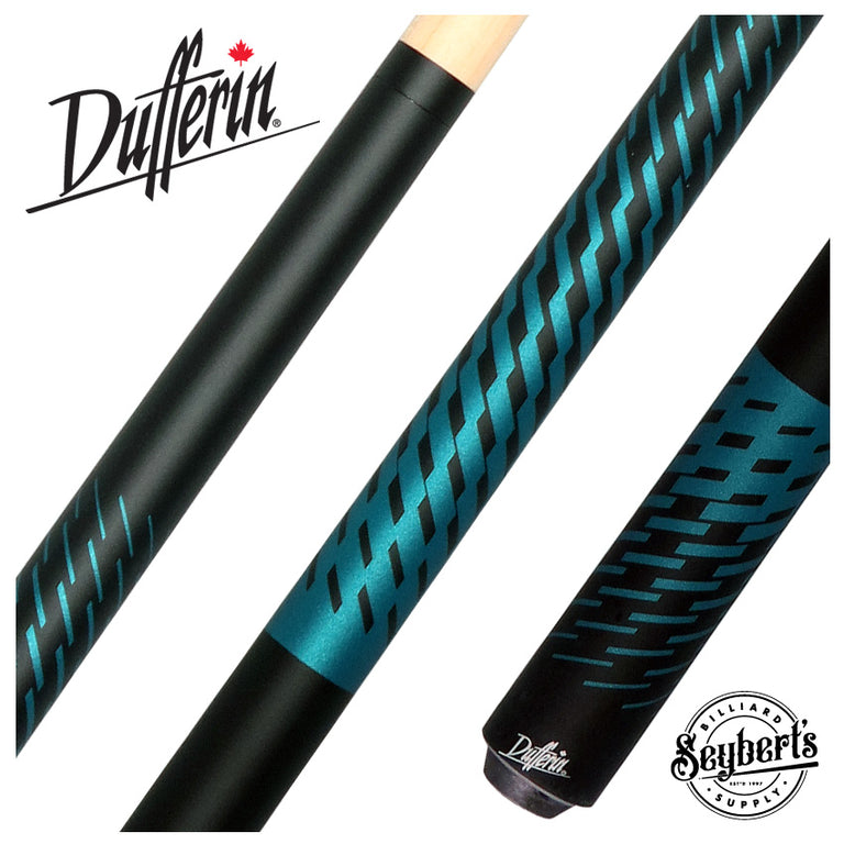 Dufferin Black and Blue Shadow Weave Wrapless Play Cue