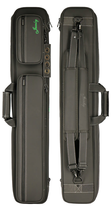 Jacoby Silver Fox Butterfly Green 4x8 Soft Pool Cue Case - JCSFB4X8GRNV1