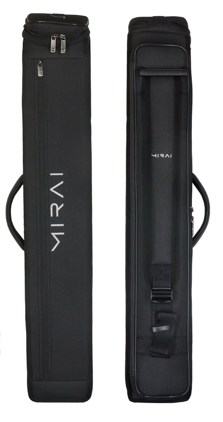 mirai  Mirai 3x5 Black Hybrid Soft Pool Cue Case - Seybert's Billiards Supply