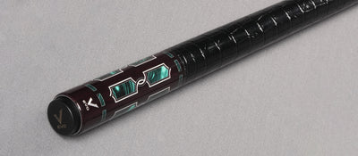 EVO Luna Malachite Eclipse Leather Wrap Pool Cue Maxbing Edition
