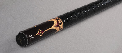 EVO Crown Royal Black Pool Cue with Black Crocodile Wrap Maxbing Edition