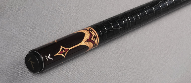 EVO Crown Royal Black Pool Cue with Black Crocodile Wrap Maxbing Edition