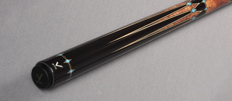 EVO Crystal Ember Vein No Wrap Pool Cue Maxbing Edition