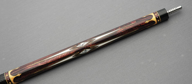 EVO Crown Series Ancient Oak Leather Wrap Pool Cue Maxbing Edition