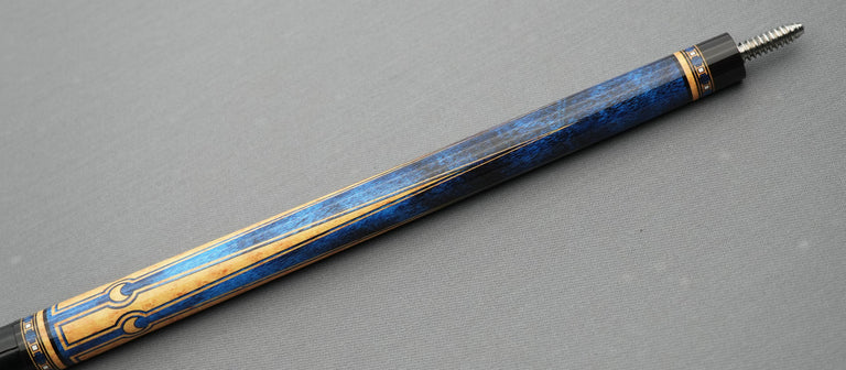 EVO Luna Sapphire Gate Leather Wrap Pool Cue Maxbing Edition