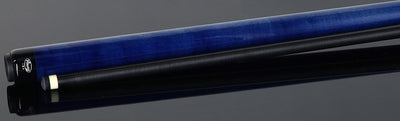 Viking Motore Series Midnight Black with 4 Blue Inlaid Points Play Cue with 12.5mm Siege Carbon Fiber Shaft