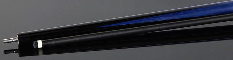 Viking Motore Series Midnight Black with 4 Blue Inlaid Points Play Cue with 12.5mm Siege Carbon Fiber Shaft