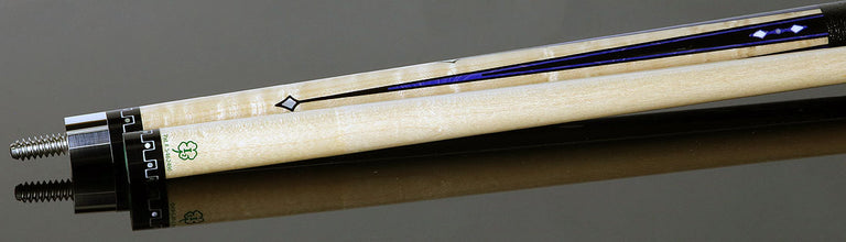 McDermott 50th Anniversary Series Birdseye Maple with Blue River Agate Points Cue with i-2 Shaft and Commemorative 1x1 Case