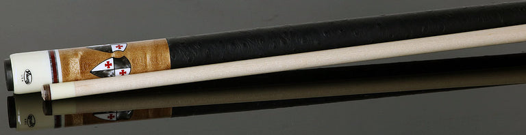Viking Defender Series Maple with Smoke Sword Points and Shield Inlays Pool Cue - DF0804