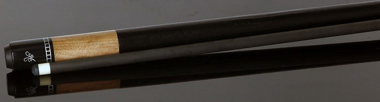 Meucci Exotic Wood Series Marblewood Pool Cue with Lizard Leather Wrap and Carbon Shaft - EWSMWC