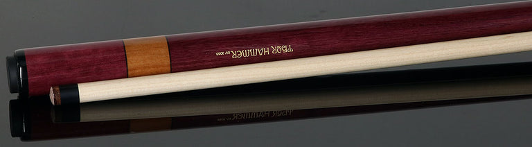 Joss Thor Hammer Purpleheart with Stained Maple Rings Break Cue - JOSTHPHOLD-DIS