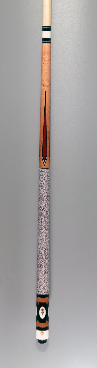 McDermott 50th Anniversary Series Birdseye Maple with Liberty Wood Points Cue with Standard Maple Shaft and Commemorative 1x1 Case