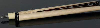 McDermott 50th Anniversary Series Birdseye Maple with Ebony Points and Mother of Pearl Inlays Pool Cue with Maple Shaft and Commemorative 1x1 Case