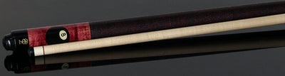 McDermott Burgundy/Walnut Stained Maple with 8 Ball Cue of the Month with G-Core Shaft