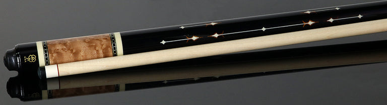 McDermott Walnut Stained Maple with Bone Urethane and Cocobolo Inlays Cue of the Month with G-Core Shaft