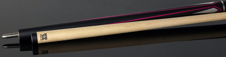 KODA Matte Black with Pink and Silver Graphic Pool Cue - KD47PK