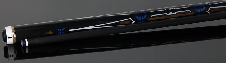 Becue Psyche 2 Carbon Fiber Play Cue with Walnut and Pearl White Inlays