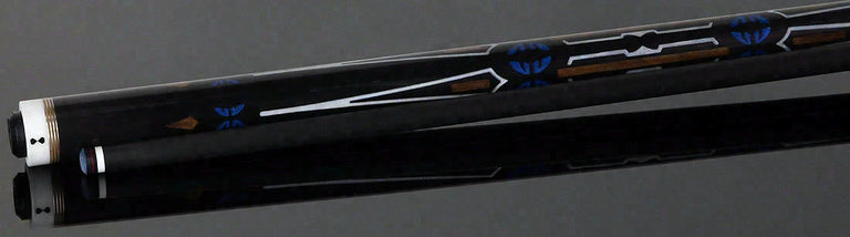 Becue Psyche 2 Carbon Fiber Play Cue with Walnut and Pearl White Inlays