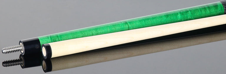 McDermott Emerald Stained Maple Cue of the Month with Standard Maple Shaft