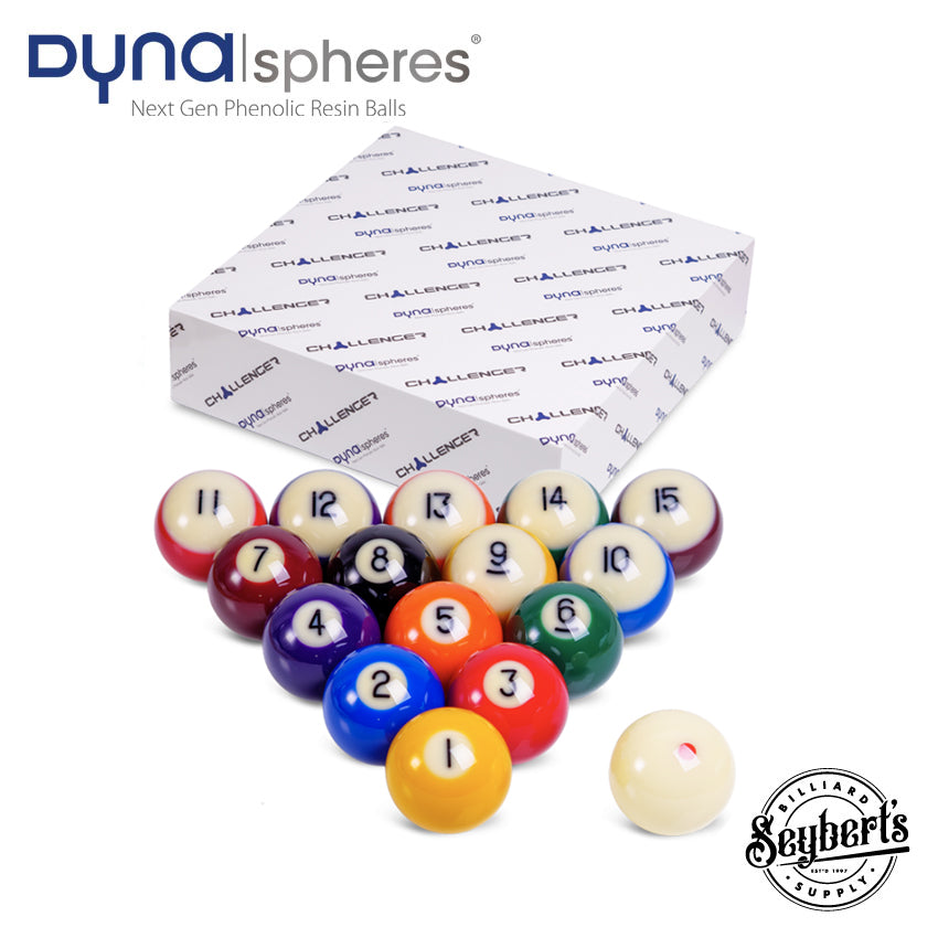 Dynaspheres Challenger 572 Pool Ball Set - Seybert's Billiards Supply