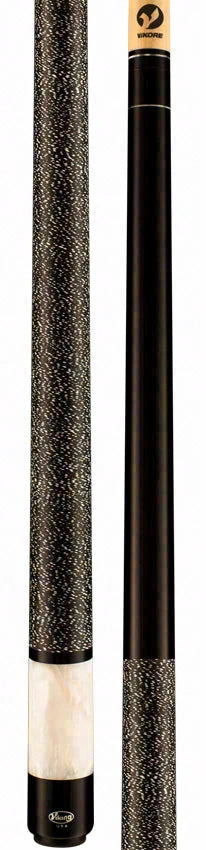 Viking Storm Series Midnight Black-Stained Maple with White Premium Pearl Butt Sleeve Play Cue- ST0702