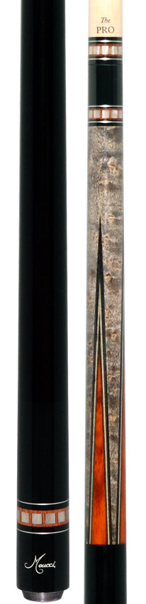 Meucci Freshman 1 Gray-Stained Maple and Cocobolo Points Pool Cue with the Pro shaft