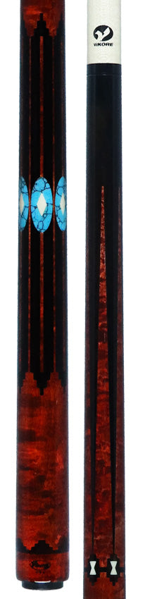 Viking Two-Feather Shadows of the Night Pool Cue with Vikore Shaft - New Design