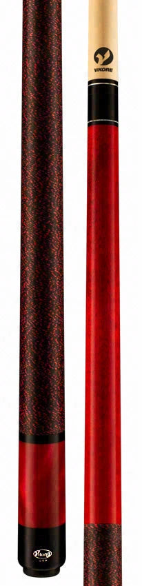 Viking Storm Series Crimson-Stained Maple with Red Premium Pearl Play Cue- ST0712