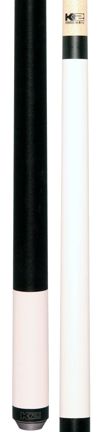 K2 Matte White Pool Cue with 12.50mm K2 LD Shaft