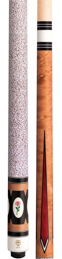 McDermott 50th Anniversary Series Birdseye Maple with Liberty Wood Points Cue with Standard Maple Shaft and Commemorative 1x1 Case