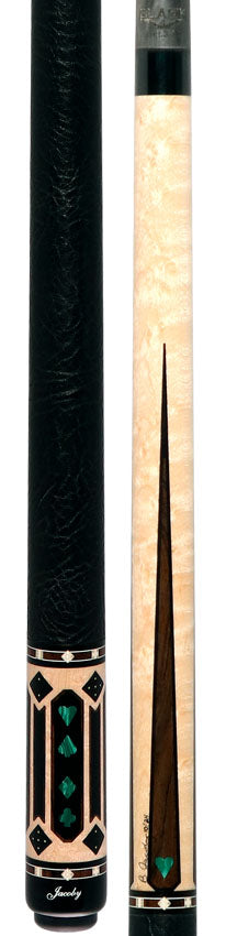 Jacoby Gambler Malachite Custom Pool Cue with 12.3mm Jacoby Black V4 Carbon Shaft